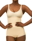 Panty-Length Compression Bodysuit with Bra & Zipper (BB01)