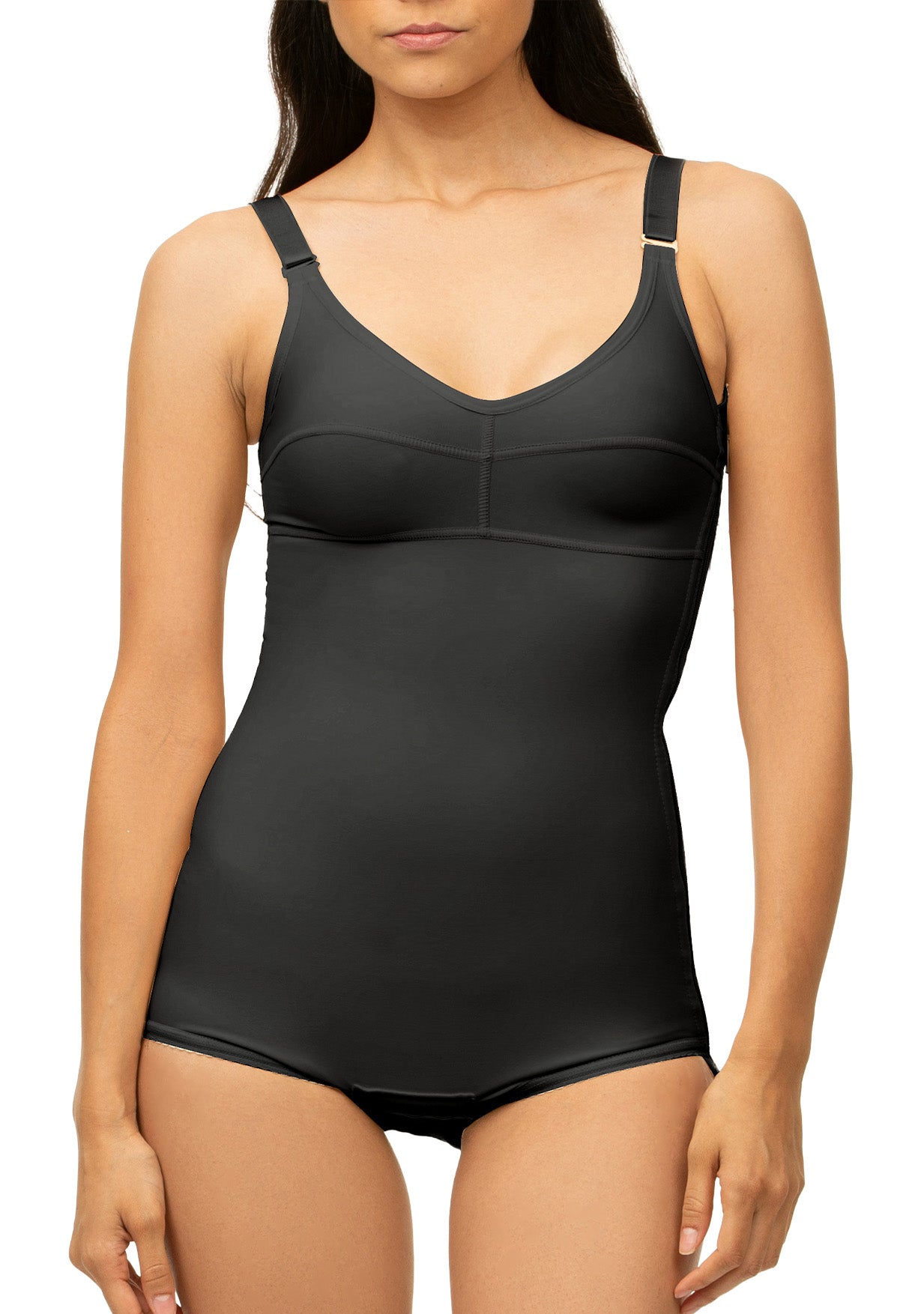 Panty-Length Compression Bodysuit with Bra & Zipper (BB01)