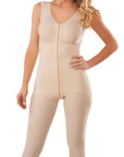 Below Knee Compression Bodysuit with Bra & Front Closure (BB09-BK-NS)