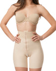GluteLifting Mid-Thigh High Waist Girdle w/Zipper & Open Buttocks (BE03)