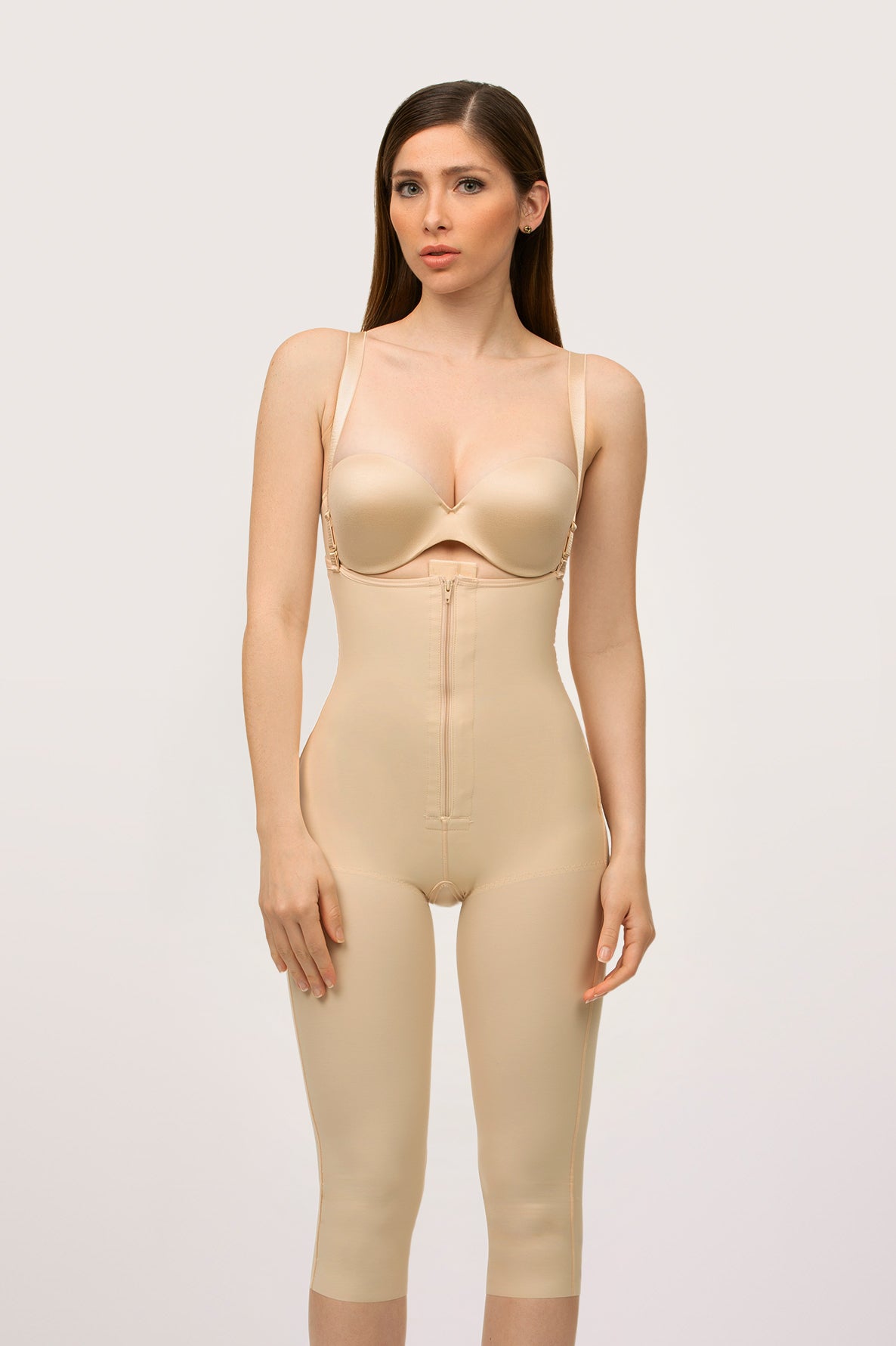 GluteLifting Below the Knee Bodysuit w/Zipper (BE07-BK) – Isavela