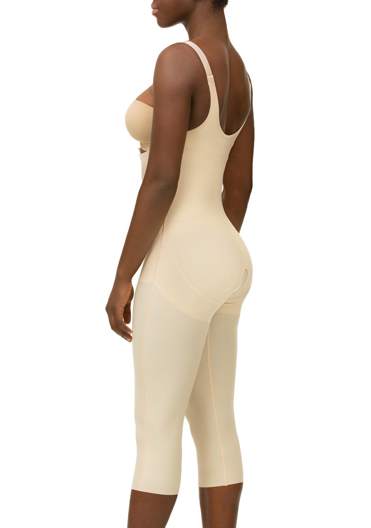 Body con cremallera para levantamiento de glúteos por debajo de la rodilla (BE07-BK)