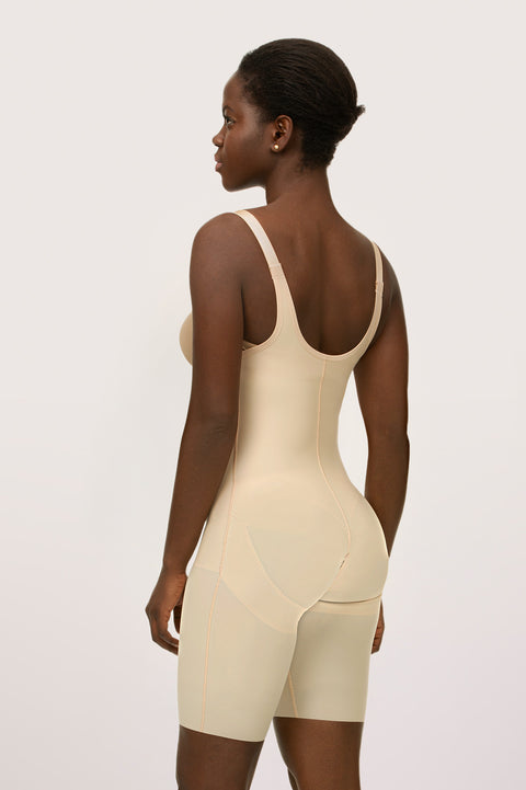 GluteLifting Mid-Thigh Bodysuit w/Front Closure (BE11)