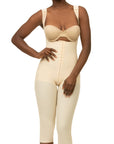 GluteLifting Below the Knee Bodysuit w/Front Closure & High Back (BE13-BK)