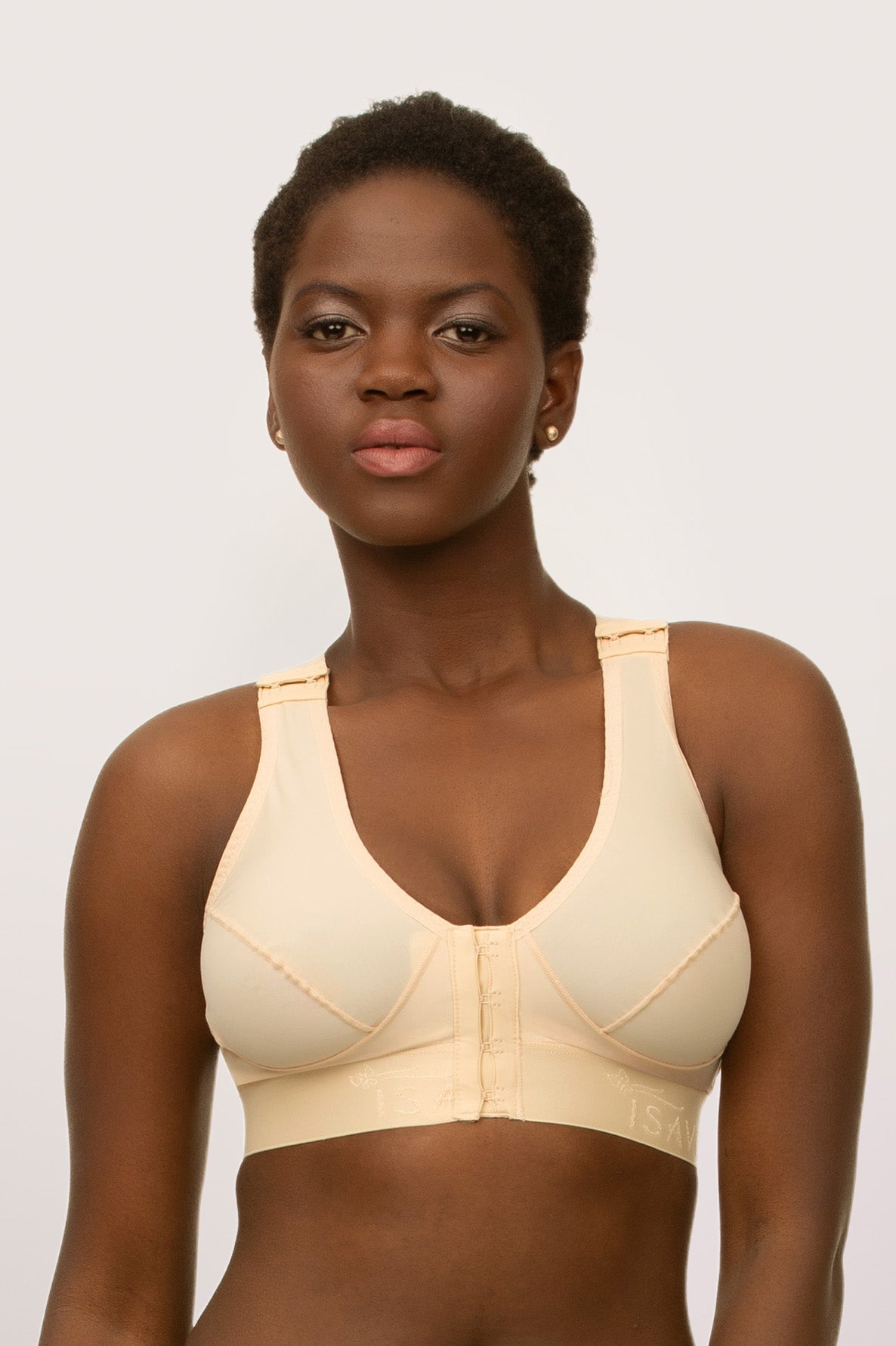 SALSATION Wear Cotton Bra サイズM Breast Surgery Sports Bra with T-Back (BR06) – Isavela Compression