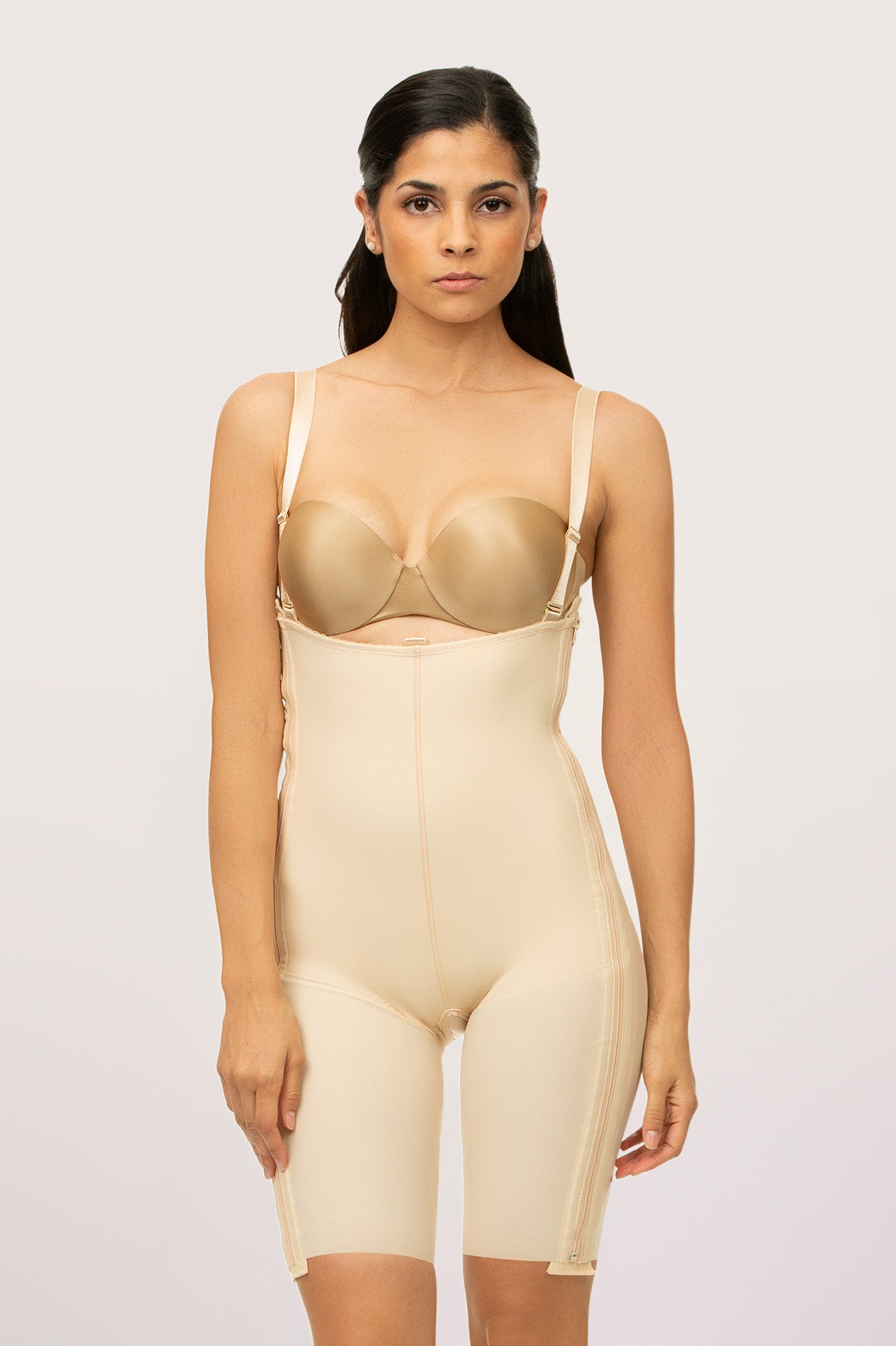 Mid-Thigh Compression Bodysuit w/Separating Zippers (BS03-SZ