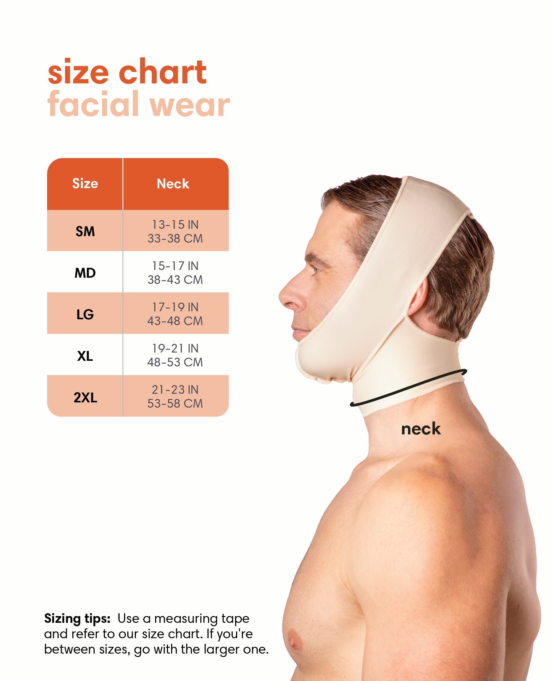 Chin Strap Compression Garment w/Cold Pack Insert Pouches (FA04)
