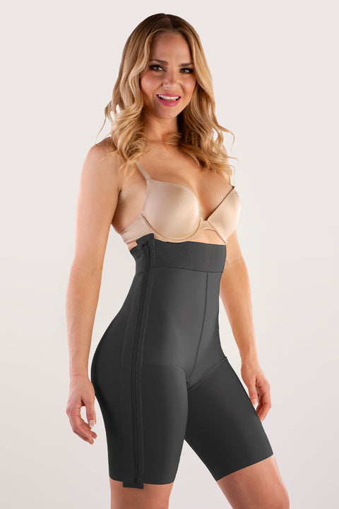 High Waist Mid-Thigh Girdle w/Separating Zippers (GR03-SZ)