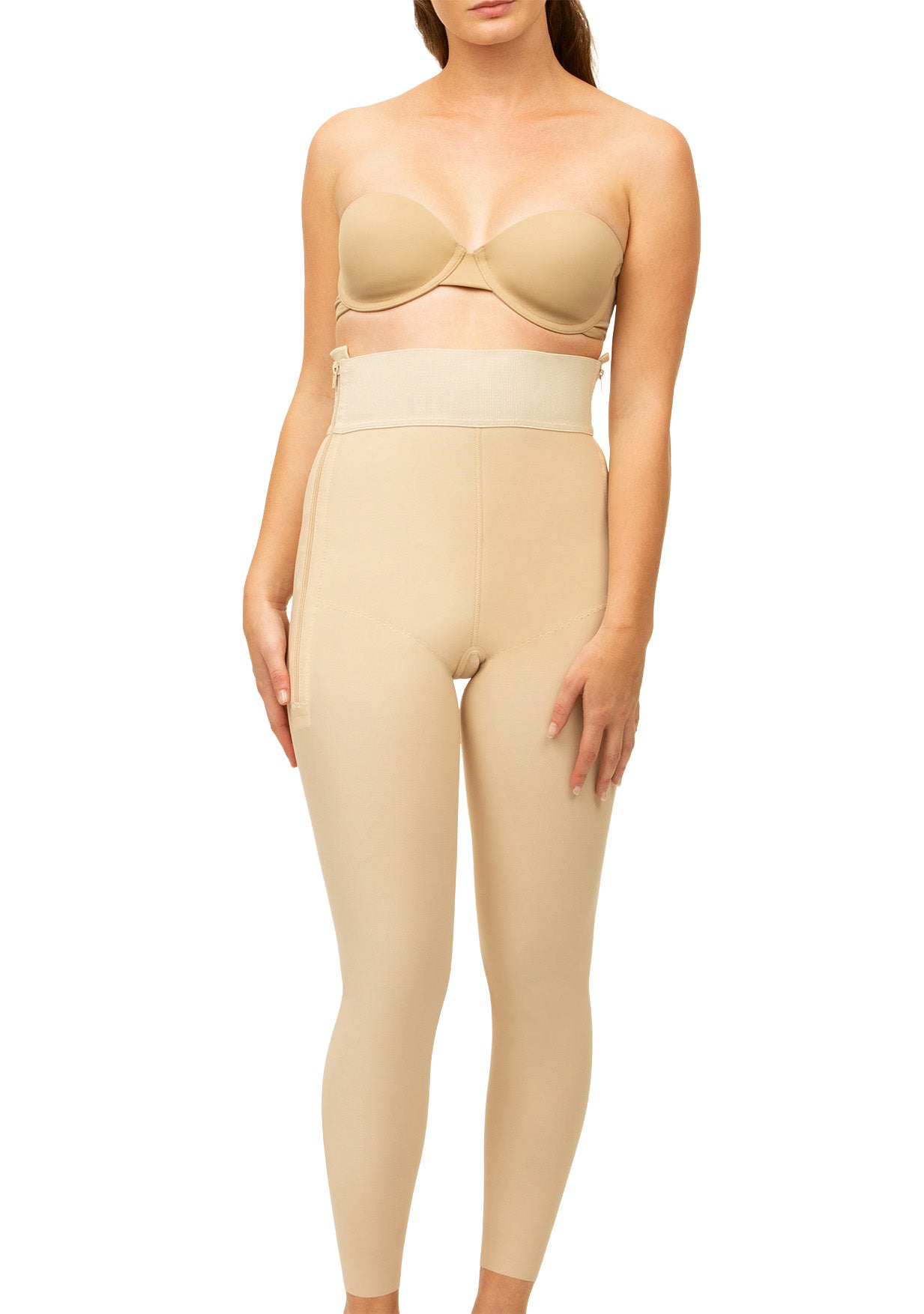 High Waist Ankle Length Girdle w/Zippers (GR07)