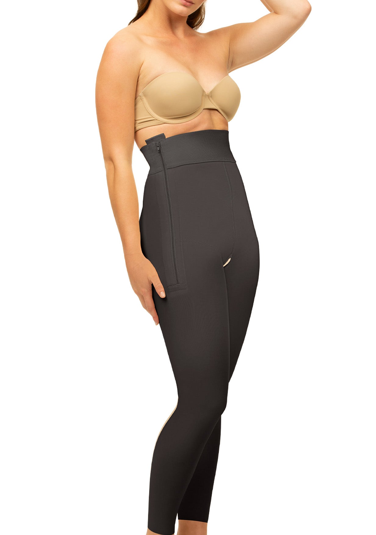 High Waist Ankle Length Girdle w/Zippers (GR07)