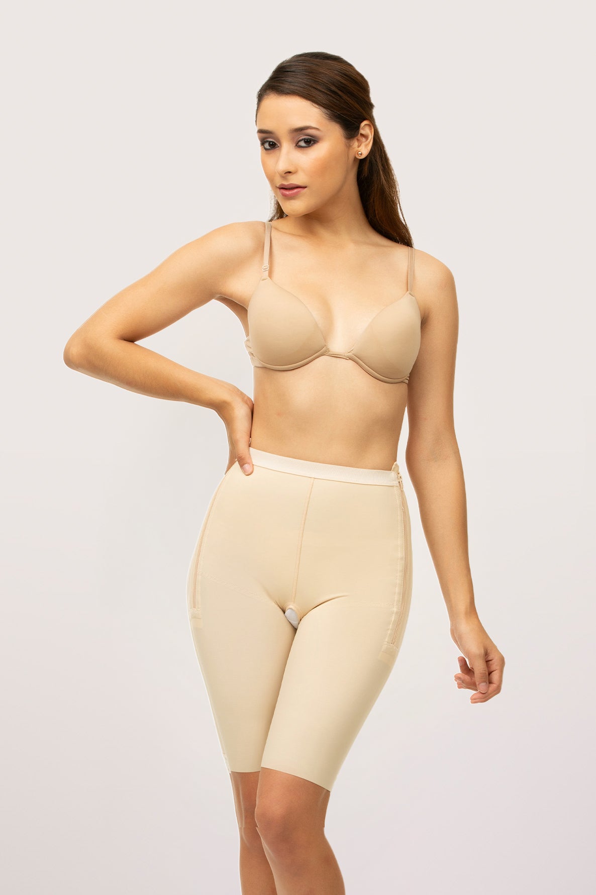 Low Waist Mid-Thigh Girdle w/Zippers (GR11) – Isavela Compression