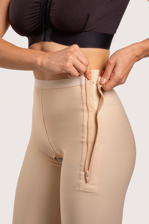 Faja de cintura baja por debajo de la rodilla con cremalleras (GR13)