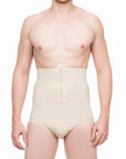 Male High-Waist Compression Girdle Brief with front Zipper (MG01)