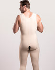 Male Below the Knee Compression Bodysuit w/Zipper (MG02-BK)