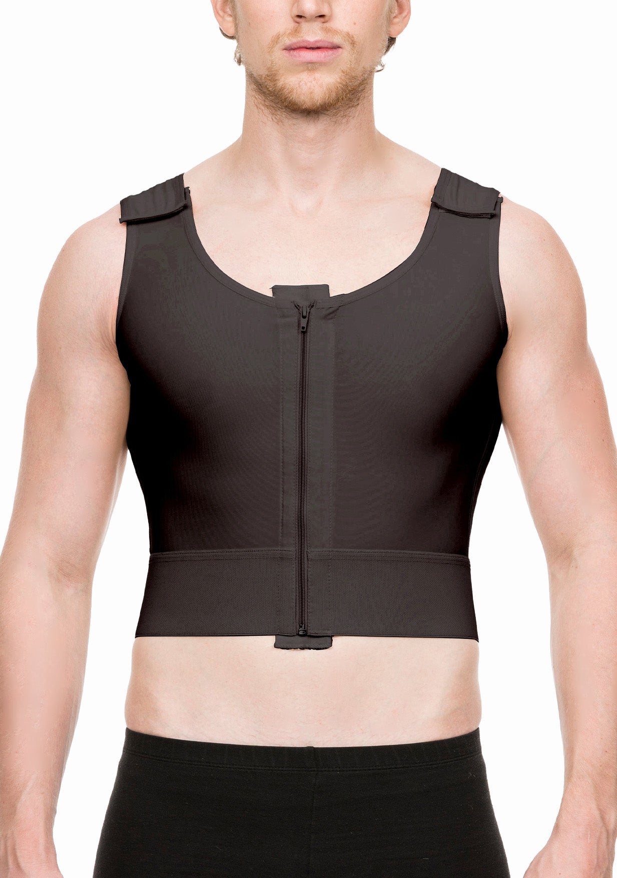 Male Short Length Compression Vest with Zipper (MG03-SH