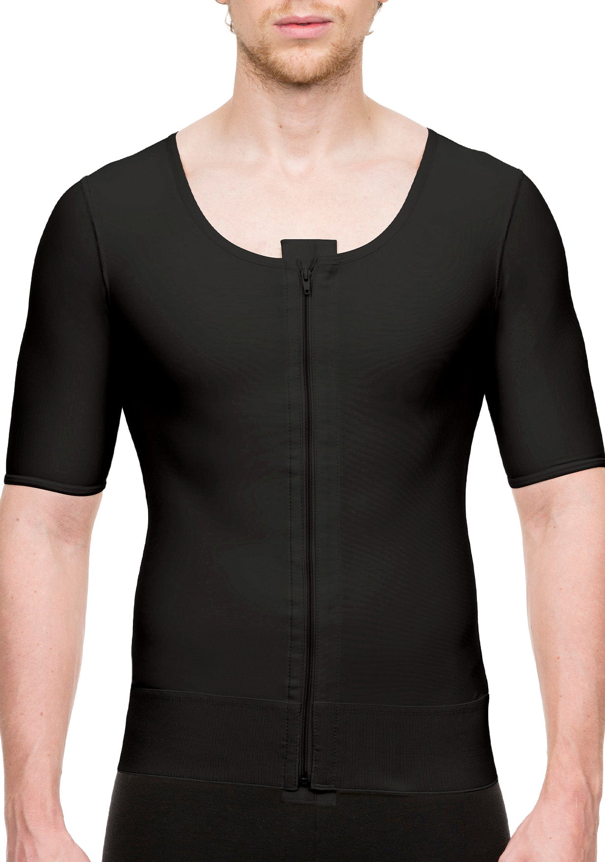 Male Compression Vest w/Short Sleeves Zipper (MG06) – Isavela