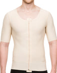 Chaleco de compresión masculino con mangas cortas y cremallera (MG06)