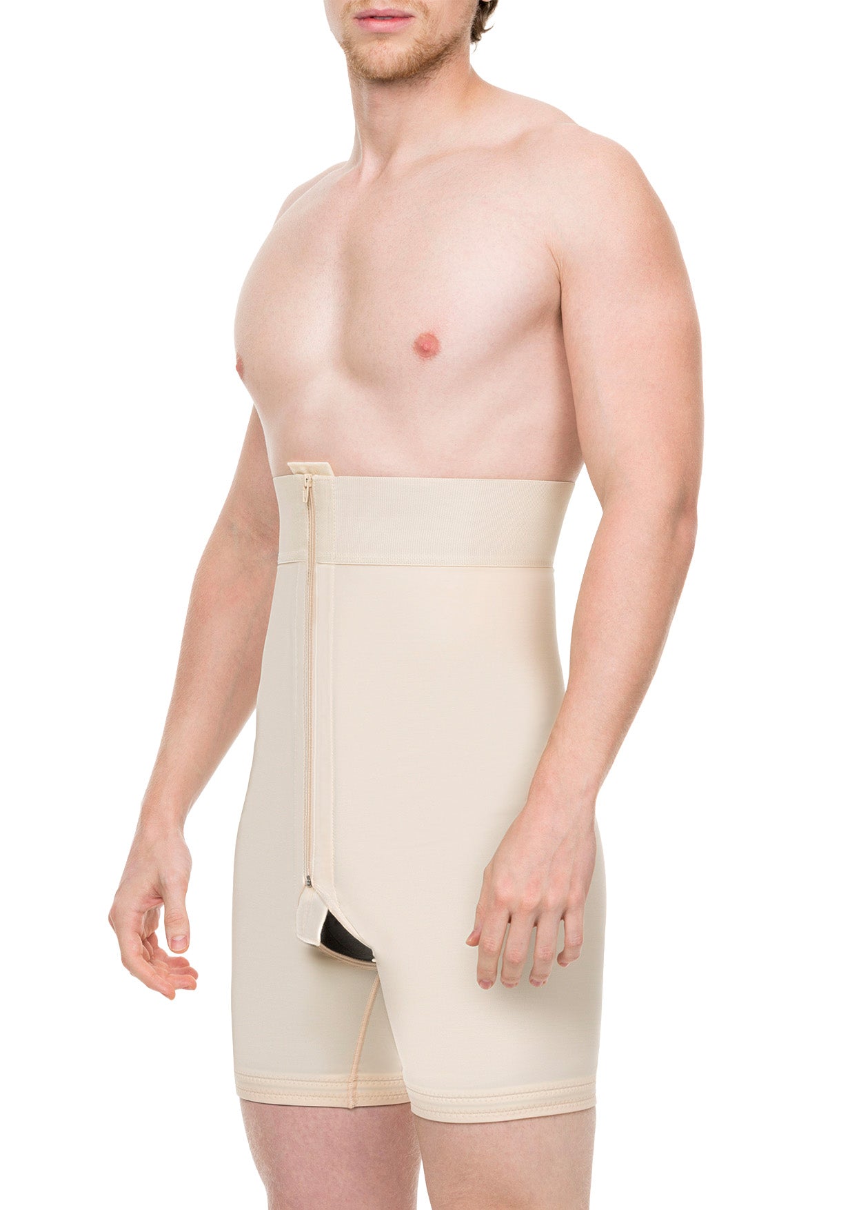 Male High Waist Mid-Thigh Compression Girdle w/Zipper (MG09)