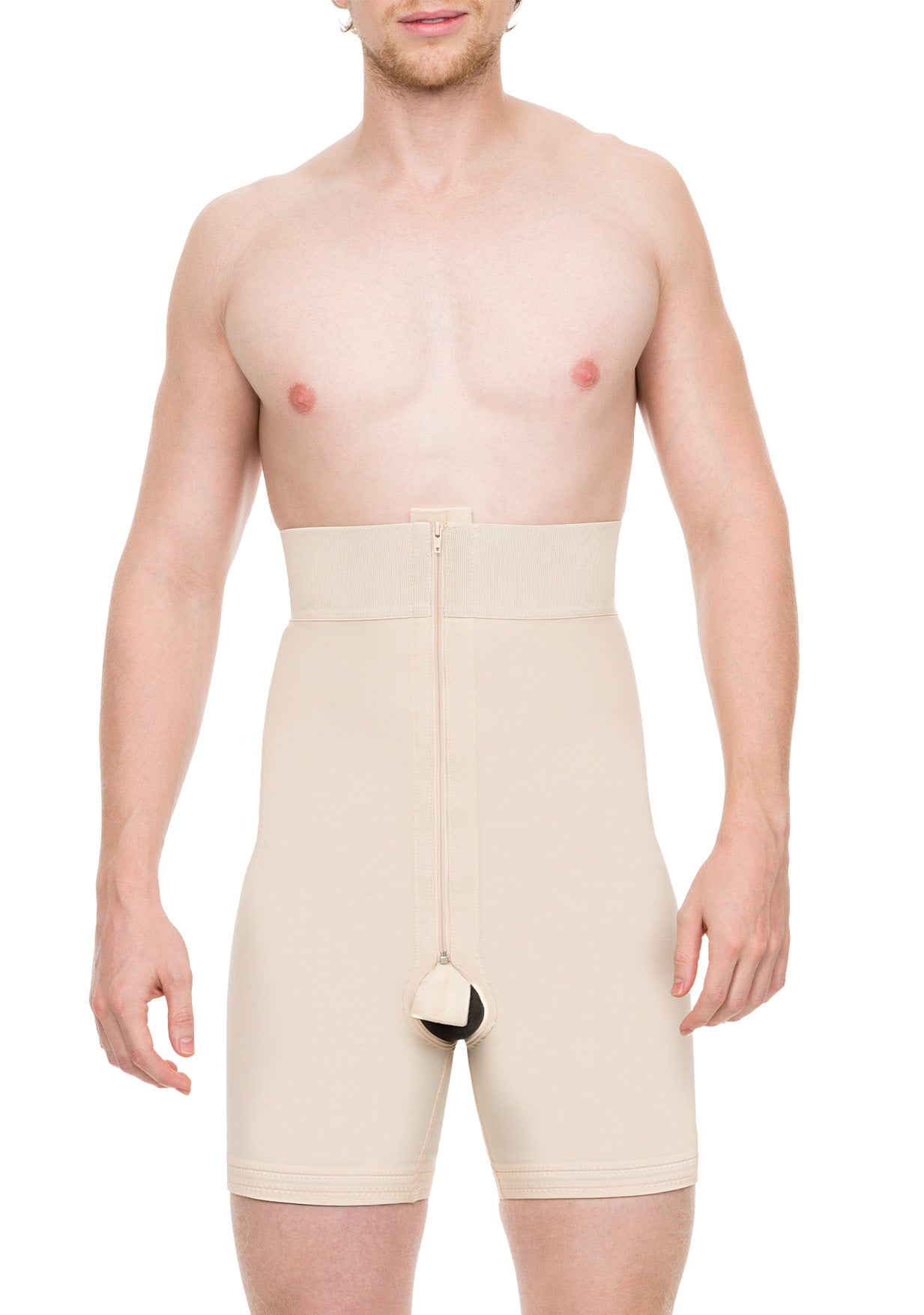 Male High Waist Mid-Thigh Compression Girdle w/Zipper (MG09)