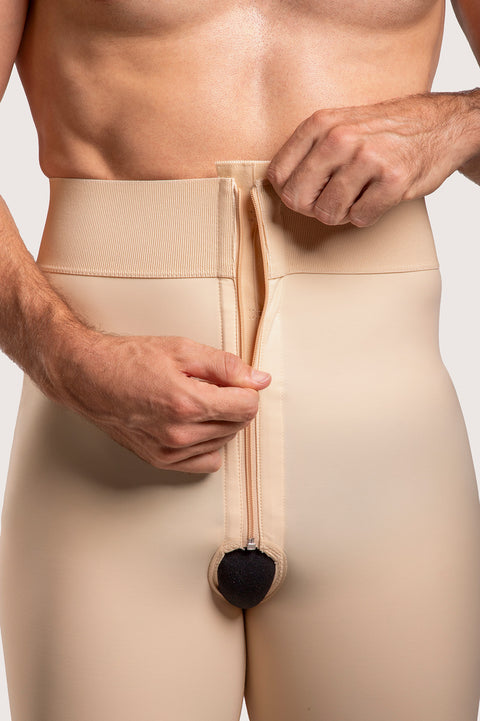 Male High Waist Mid-Thigh Compression Girdle w/Zipper (MG09)