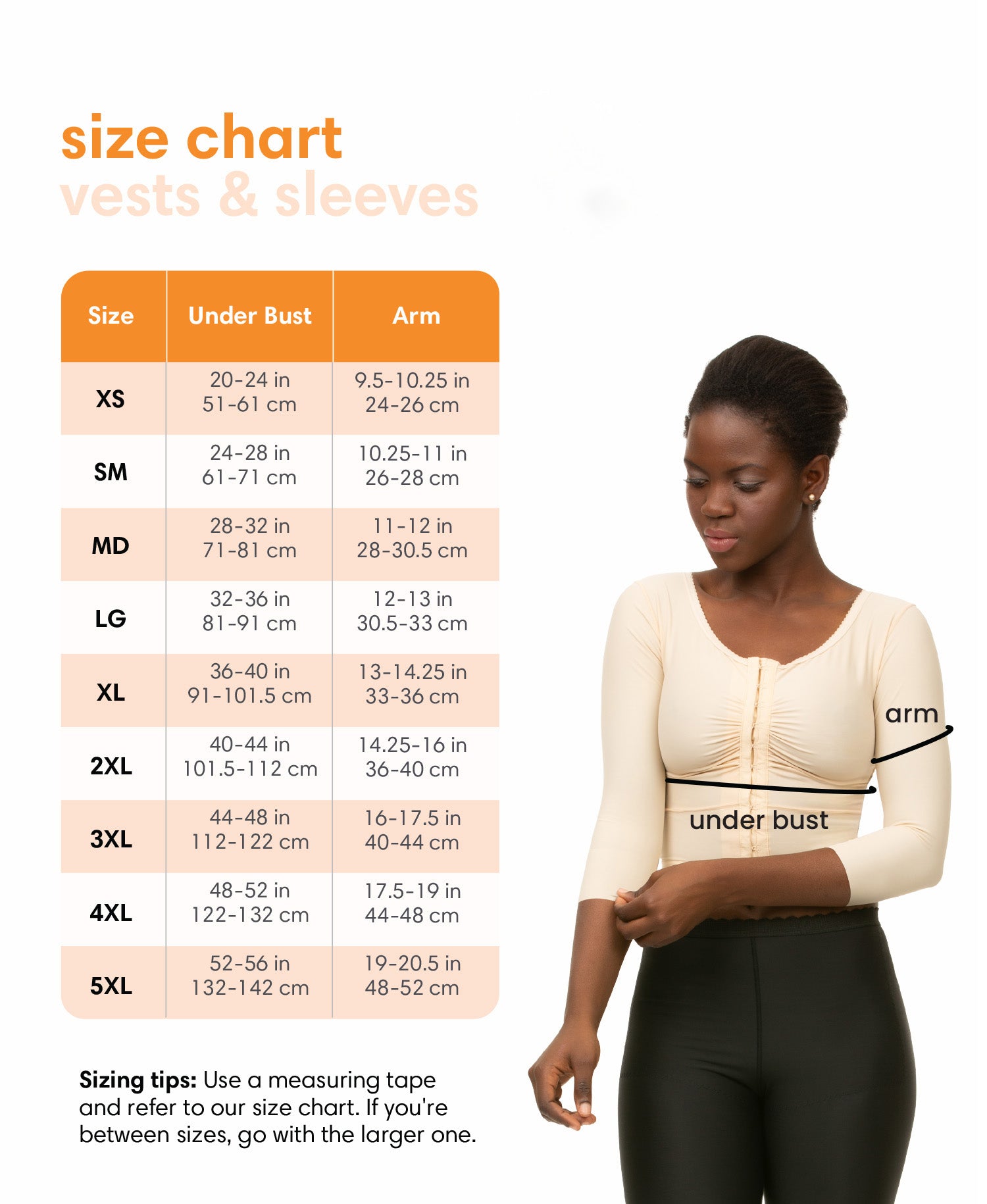 Braless Compression Vest w/Mid-Length Sleeves & 3" Stabilizer Band (SL05)