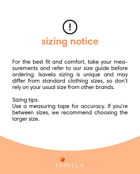 Isavela Sizing Notice