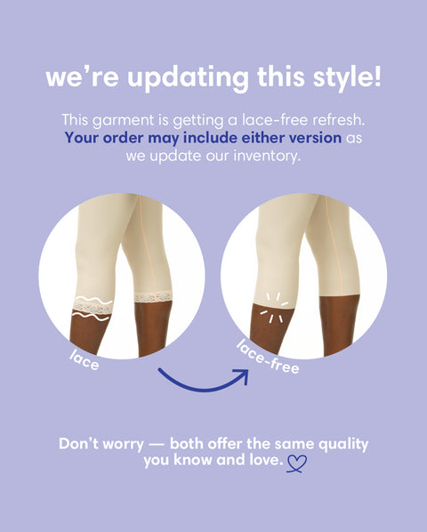 Below the Knee Bodysuit with Bra, Front Closure & Sleeves (BB09-BK)