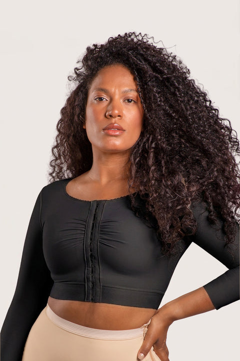 Underbust Length Bra/Vest with Medium Sleeves (VS02-MS)