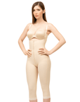 Body Suit Below the Knee with Suspender Buttocks Enhancing Compression Girdle with Zipper (BE05-BK)