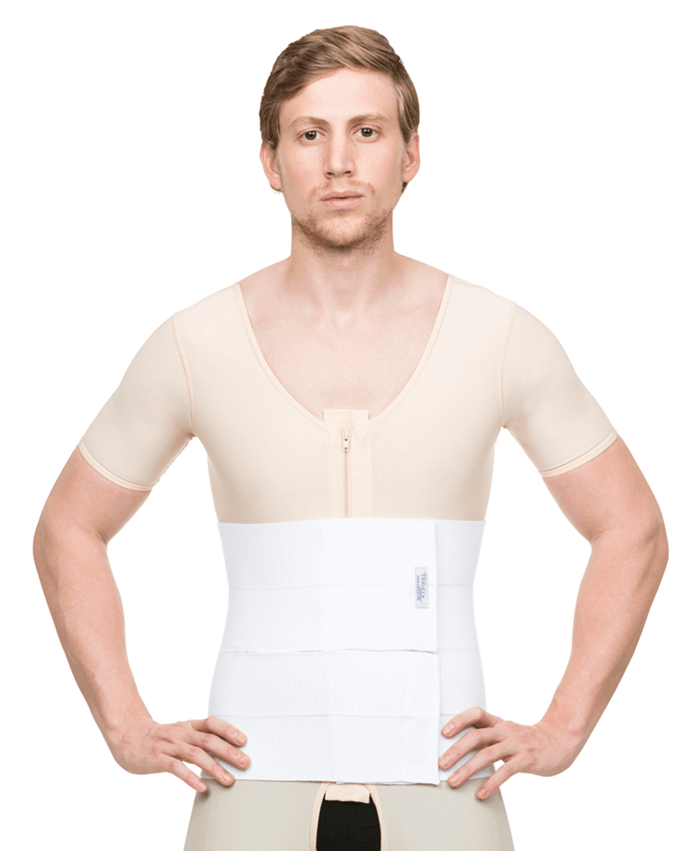  Isavela Body Suit Below Knee Length with Suspender Plastic  Surgery Compression Garment with Zipper (BS05) (2XL, Beige) : Everything  Else