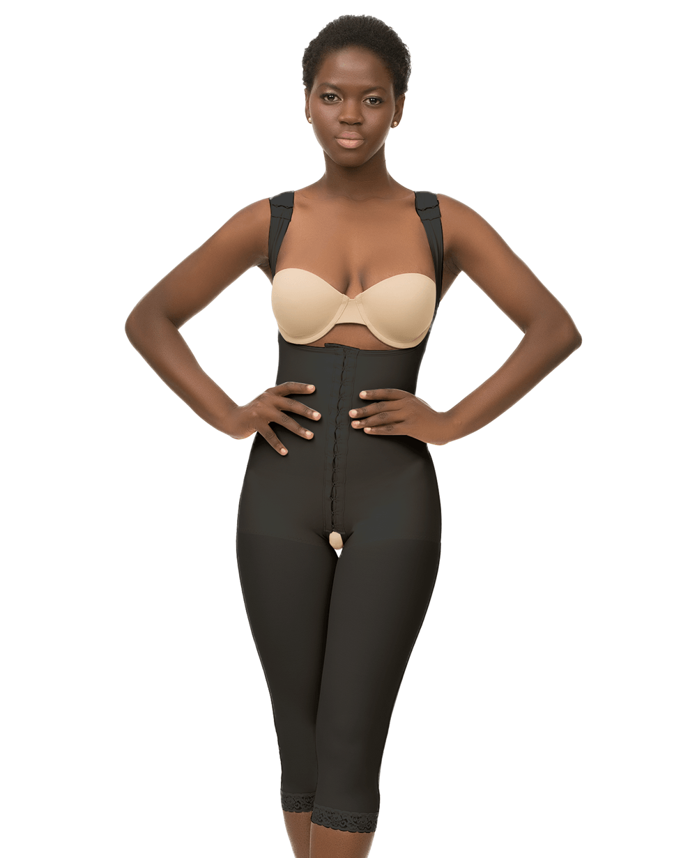 High Back Compression Shapewear - (Front hook-and-eye closure