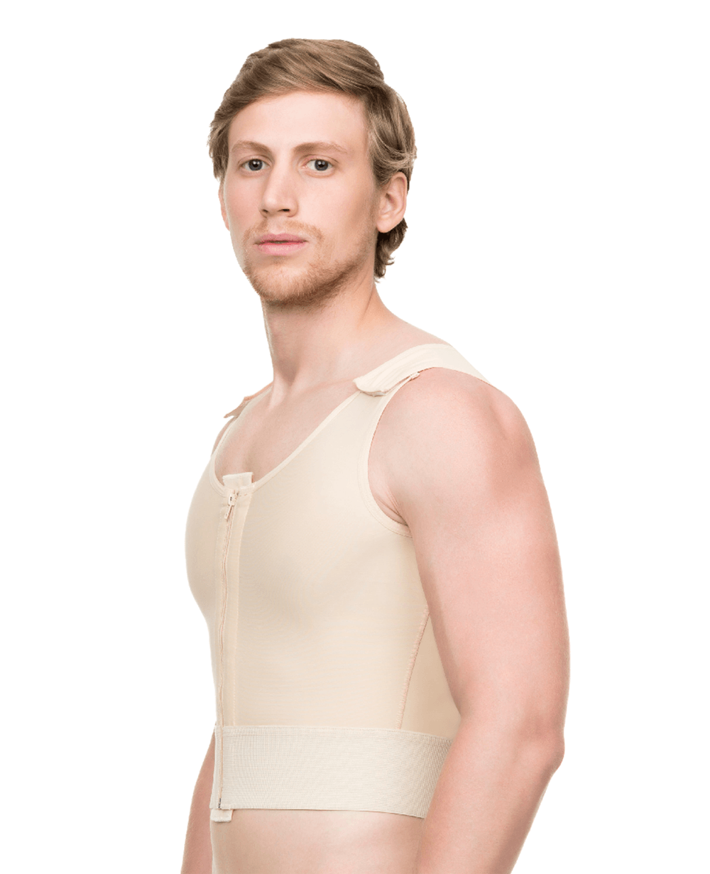 2nd Stage Male Abdominal Cosmetic Surgery Compression Vest with 3 Ela –  Isavela Compression Garments