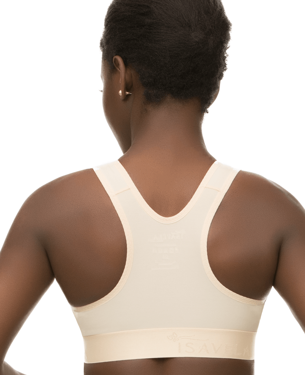 BodyChum Womens Sports Bra Double Thin Shoulder Strap Backless Gauze Design  Black M