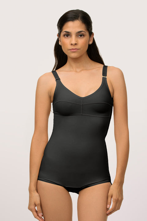 Panty-Length Compression Bodysuit with Bra & Zipper (BB01)