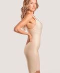 Side profile of the BB04 Stage 2 compression bodysuit showing the flat-seamed finish for a discreet look under everyday outfits.