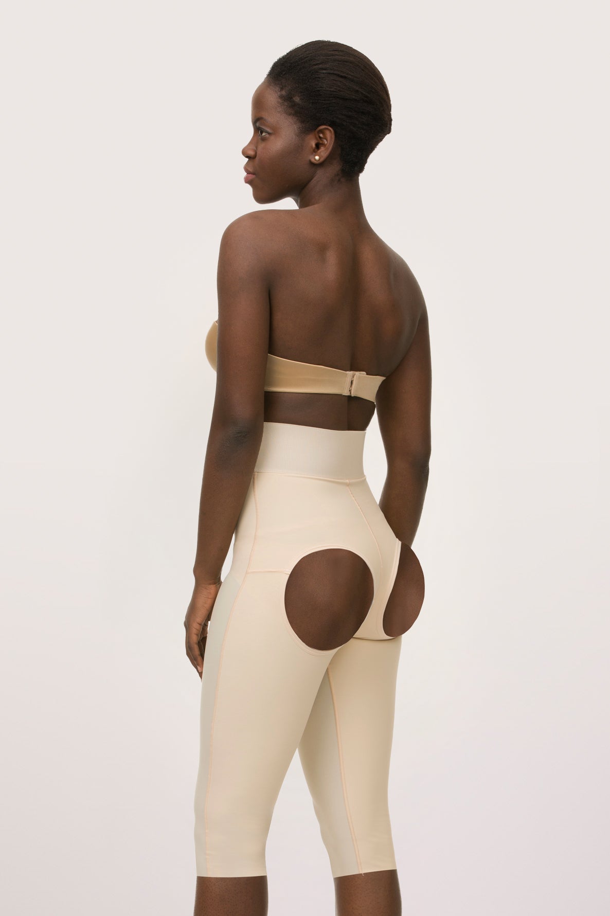 GluteLifting Below the Knee High Waist Girdle w/Zipper & Open