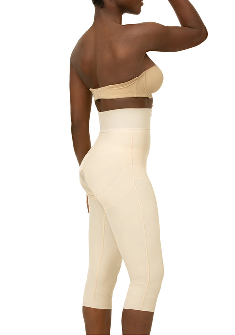 GluteLifting Below the Knee High Waist Girdle w/Zipper (BE09-BK)