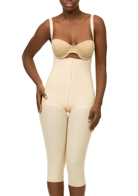 GluteLifting Below the Knee Bodysuit w/Front Closure (BE11-BK)
