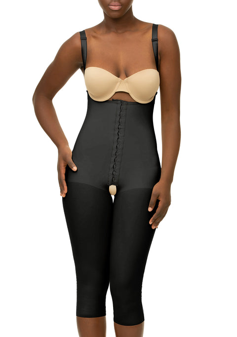 GluteLifting Below the Knee Bodysuit w/Front Closure (BE11-BK)