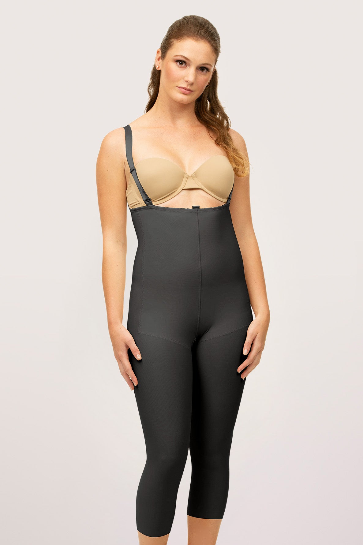 Stage 2 Capri-Length Pull-On Girdle with Suspenders | BS06