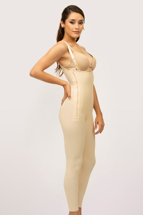Ankle Length Compression Bodysuit w/Zippers (BS07)