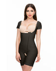 Mid-Thigh Bodysuit w/Front Zipper & Short Sleeves (BS09)