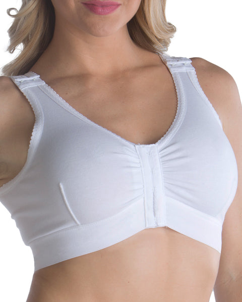 Cotton Surgical Recovery Bra with 2” Elastic Band (CB02)