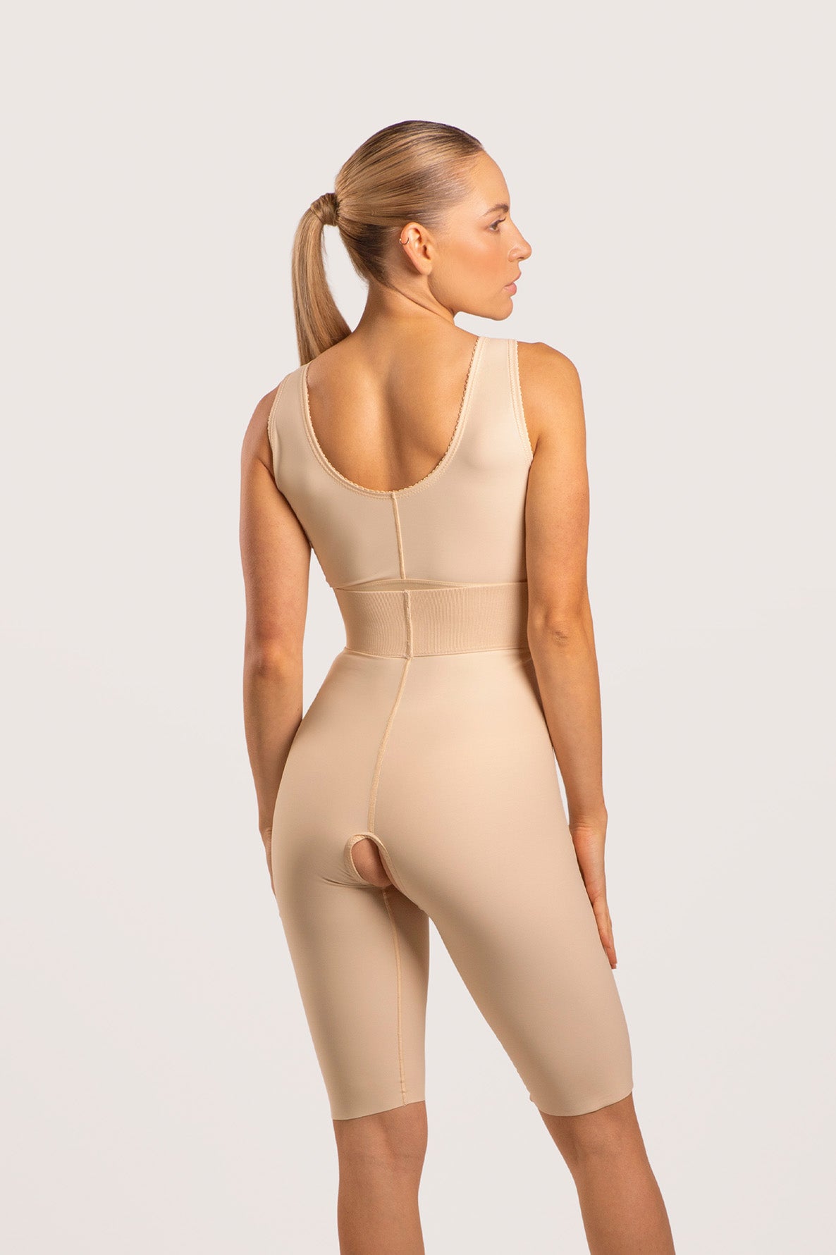 Stage 2 High-Waist Mid-Thigh Girdle | Zipper-Free Lipo Wear | GR04