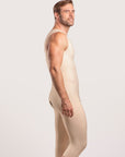 Male Below the Knee Compression Bodysuit w/Zipper (MG02-BK)