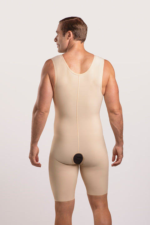 Male Mid-Thigh Compression Bodysuit w/Zipper (MG02)