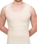 Isavela MG05 Stage 2 vest in beige, showing the smooth, flat-seamed finish and discreet profile for post-operative contouring