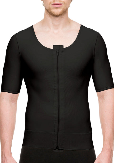 Male Compression Vest w/Short Sleeves & Zipper (MG06)