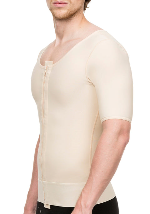 Male Compression Vest w/Short Sleeves & Zipper (MG06)