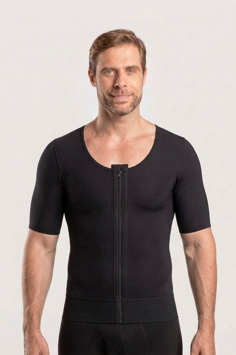 Male Compression Vest w/Short Sleeves & Zipper (MG06)